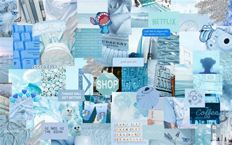 light blue aesthetic desktop wallpapers wallpaper cave