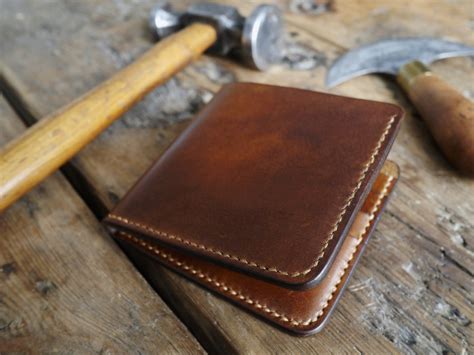 bifold leather wallet walnut brown kingsley leather