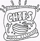 Coloring Pages Food Junk Color Kids Potato Library Clipart sketch template