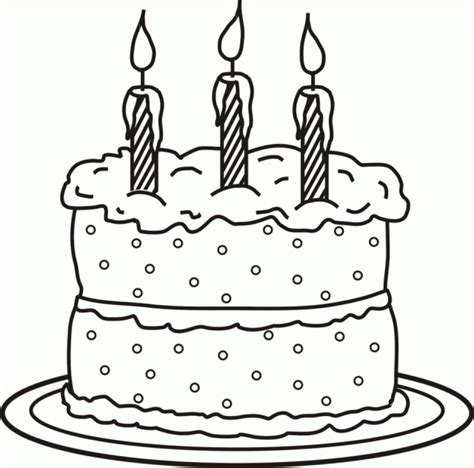 birthday cake coloring pages  print