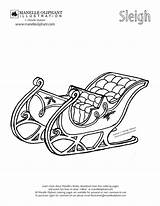 Sleigh Coloring Santa Pages Printable Color Getcolorings sketch template