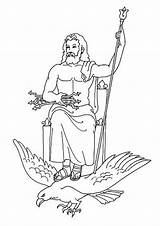 Zeus Coloring God Pages Color Hellokids Print Online Greek sketch template
