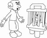 Gargamel Smurf Catched Wecoloringpage sketch template