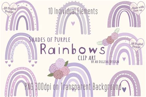 purple boho rainbow clipart boho rainbow rainbow clipart