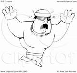 Robber Frightened Thoman Cory Outlined Coloring Vector sketch template