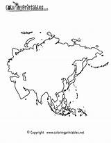 Asia Coloring Map Pages Continents Printable Europe Color Alaska Great Travel Clipart Maps Texas Kids Coloringprintables Word Printables Flag Thank sketch template