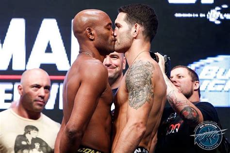 get a room ufc s chris weidman and anderson silva get close during the
