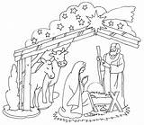 Coloring Pages Printable Christmas Story Getcolorings Nativity Color Print sketch template