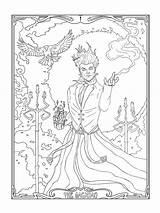 Coloring Pages Tarot Card Magician Mage Adult Getdrawings Printable Getcolorings sketch template