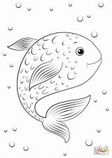 Coloring Fish Cartoon Pages Printable sketch template