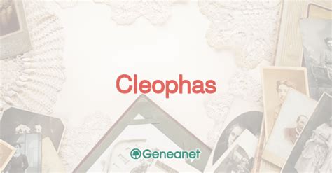 cleophas origin meaning  popularity geneanet