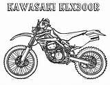 Kawasaki Dirt Klx300r sketch template