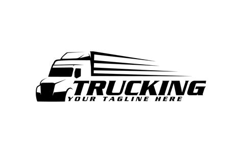 trucking logo template illustrator templates creative market