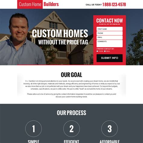 real estate agency responsive lead capturing landing page designs page