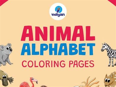 animal alphabet coloring pages printable teaching resources