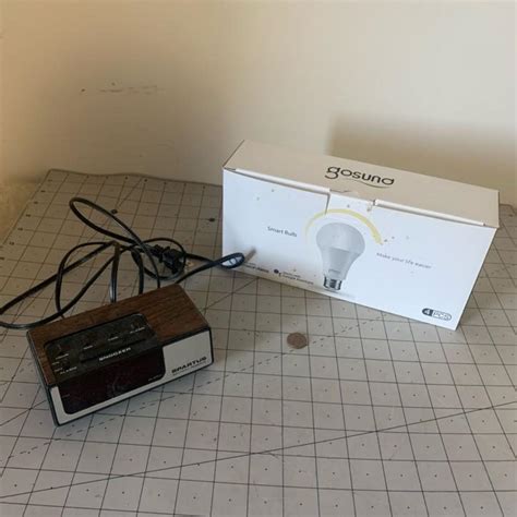 smart led light gosund bulb  pcs  vintage  spartus battery reserve alarm clock