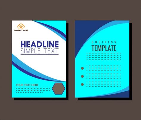 document cover page template blue  vector