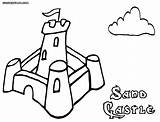 Sandcastle Coloring Pages sketch template