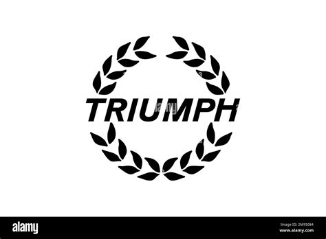 triumph motor company logo white background stock photo alamy