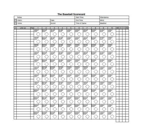 baseball score sheet printable customize  print