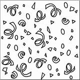 Confetti Drawing Getdrawings sketch template