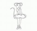 Ballerina Angelina Coloring Pages Clipart Popular Library sketch template