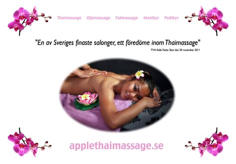 Massage Åkersberga Apple Thaimassage I Österåker