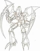 Bionicle Coloring Toa sketch template
