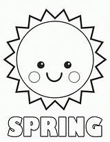 Coloring Pages Preschool Spring Sun Sheets sketch template