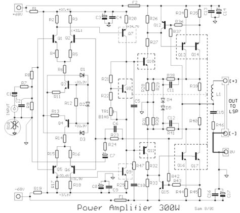 circuit diagram  high power amplifier