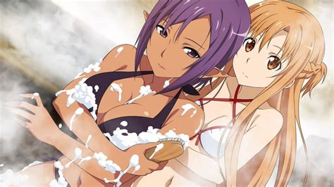 image kizmel and asuna bathing in swimsuits jp hr png