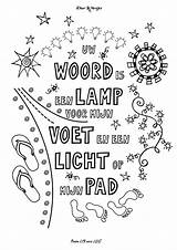 Psalm 119 105 Coloring Psalms Bible Pages Lettering Letters Woord Lamp Uw Doodle Voor Een Light Mijn Hand Sacred Words sketch template
