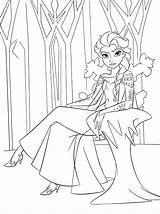 Elsa Coloring Pages Queen Disney Walt Fanpop Characters sketch template