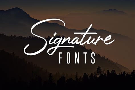 autograph  signature fonts   premium