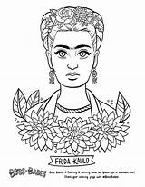 Coloring Feminist Beyonce Kahlo Frida sketch template