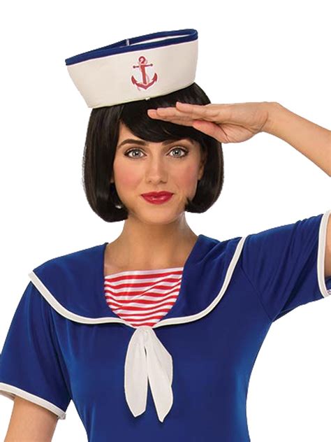 ladies navy blue sailor costume girls uniform rockabilly