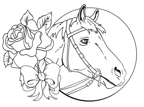 horse head coloring page bubakidscom