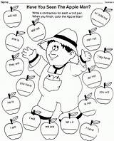 Appleseed Worksheets Recognition Motor Fun Coloringhome sketch template