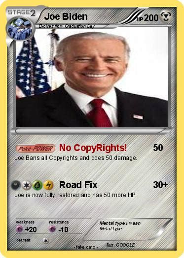 Pokémon Joe Biden 12 12 No Copyrights My Pokemon Card