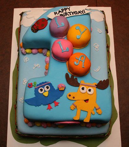 zee and moose from nick jr number 1 birthday cake so