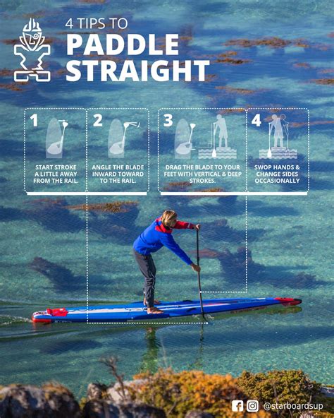 paddling technique tips  paddle straight starboard