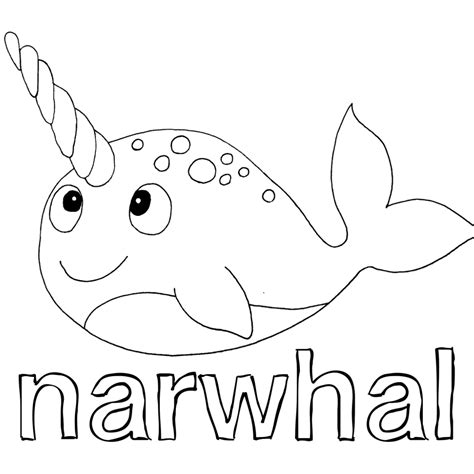unicorn narwhal coloring page   gambrco