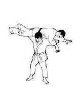 Judo Guruma Coloring Kata Martial Arts Throwing Pages Fight Supercoloring Printable sketch template