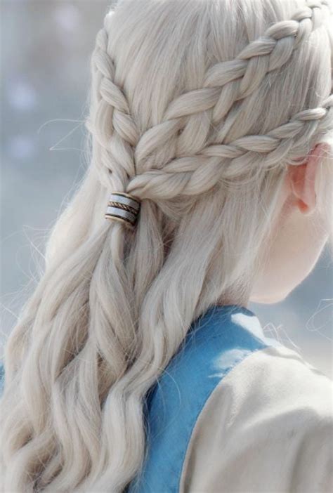 daenerys s game of thrones plaited platinum braided hair tutorial onedor