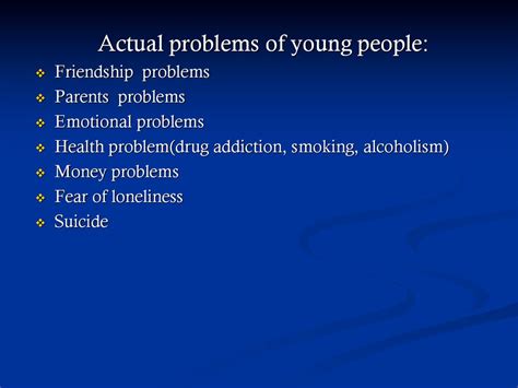Youth Problems Online Presentation
