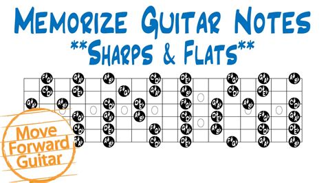 guitar notes chart  sharps  flats chart walls