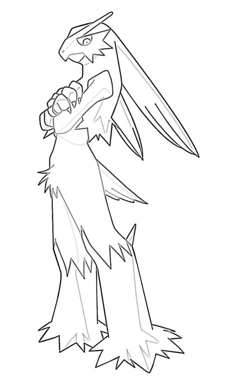 mega blaziken  coloring page  printable coloring pages  kids