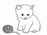 Cat Coloring Pages Print Cats Kitten Printable Kittens Cute Color Baby Puppy Princess Kids Cartoon Popular Animals sketch template