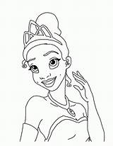 Coloring Tiana Pages Comments sketch template