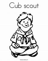 Scout Cub Coloring Boy Tiger Sheets Do Sitting Twistynoodle Built California Usa sketch template